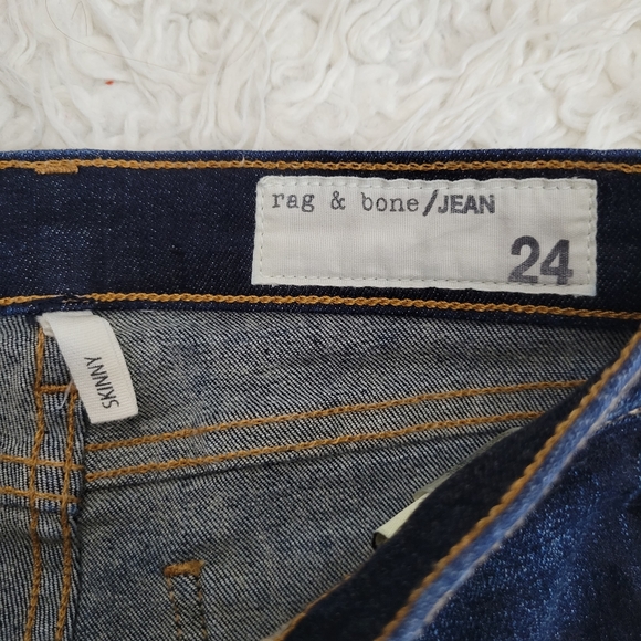 Rag Bone Skinny Jeans In Kensington Dark Blue - Picture 4 of 11